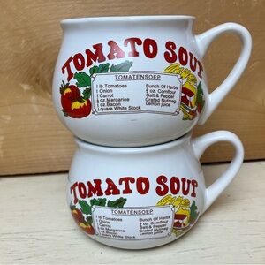 Tomato Soup Ceramic Mugs - Set of 2